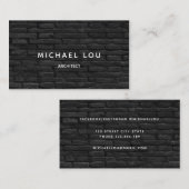 プロフェッショナルブラックレンガ建築アーキテクト 名刺 (正面/裏面)