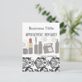 プロフェッショナルブラックレース美しいファッションメーキャップ ポストカード (スタンド正面)