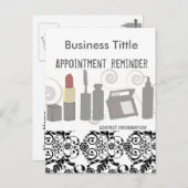 プロフェッショナルブラックレース美しいファッションメーキャップ ポストカード (正面/裏面)