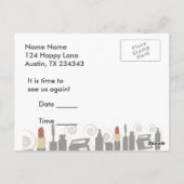 プロフェッショナルブラックレース美しいファッションメーキャップ ポストカード (裏面)