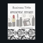 プロフェッショナルブラックレース美しいファッションメーキャップ ポストカード<br><div class="desc">美容師、クラシックサロン、美容師、スタイリスト、スパの任命、ペットのトリマー、ファッション、シーストレス、デザイナーや他のサービスのためのはがきアポイントメントリマインダーデザイン。ポストカードはカスタマイズ可能 – あなたの個人的およびオフィスの情報、アラームの日付と時間を追加！素晴らしいデザイン!Tシャツから名刺まで、さまざまなコーディネート商品を用意。私たちの店をチェック。</div>