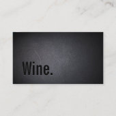 プロフェッショナルブラックワインミニマリストソムリエ 名刺 (正面)