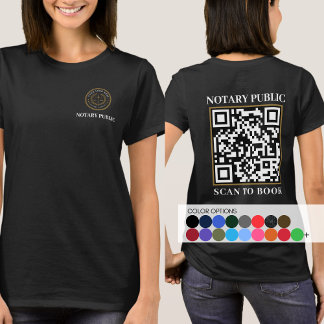 プロフェッショナルブラック会社QRコード公証人業務 Tシャツ