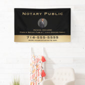 プロフェッショナルブラック公証人ラウンドフォトマーケティング 横断幕 (インサイチュ)