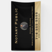 プロフェッショナルブラック公証人ラウンドフォトマーケティング 横断幕 (縦)