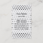 プロフェッショナルブラック水玉模様パターン 名刺 (裏面)