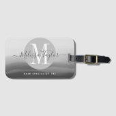 プロフェッショナルブラック白色インキ水色 ラゲッジタグ (正面横)