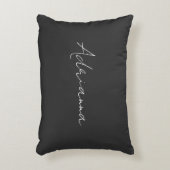 プロフェッショナルブラック自分の名前を追加レトロ アクセントクッション (正面(垂直))