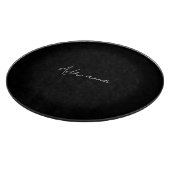 プロフェッショナルブラック自分の名前を追加レトロ カッティングボード (角)