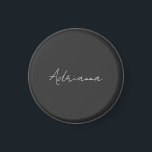 プロフェッショナルブラック自分の名前を追加レトロ マグネット<br><div class="desc">このテンプレートはカスタマイズすべての個人の職業に合わせることができる。</div>