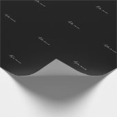 プロフェッショナルブラック自分の名前を追加レトロ ラッピングペーパー (角)