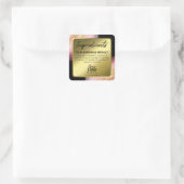 プロフェッショナルブラック金ゴールドピンクインク原料ラベル スクエアシール (バッグ)