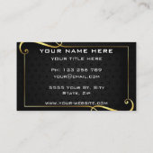 プロフェッショナルブラック金ゴールド名刺 名刺 (裏面)