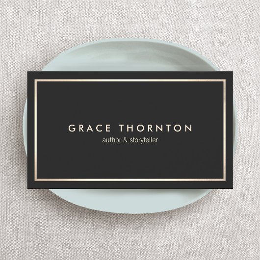 プロフェッショナルブラック金ゴールド縁ど 名刺