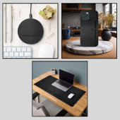 プロフェッショナルブラック金属モノグラム デスクマット