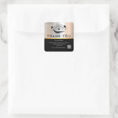 プロフェッショナルブラック&スリバー実在エテートありがとう スクエアシール (バッグ)