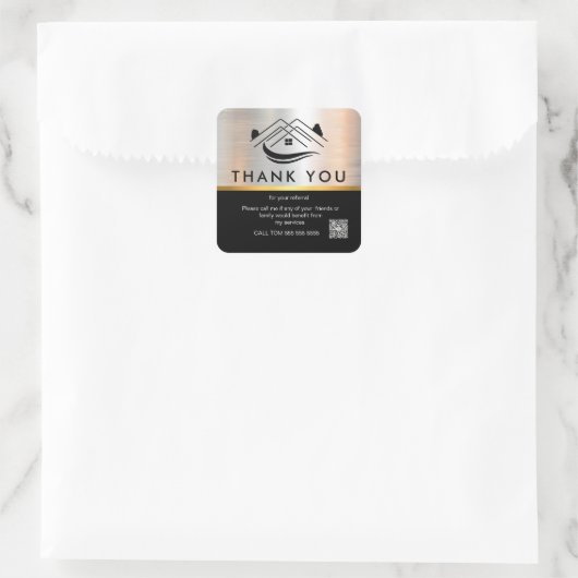 プロフェッショナルブラック&スリバー実在エテートありがとう スクエアシール (バッグ)