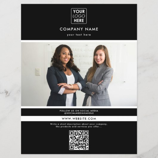 プロフェッショナルブラック・ビジネス・プロモーション写真 チラシ (正面)