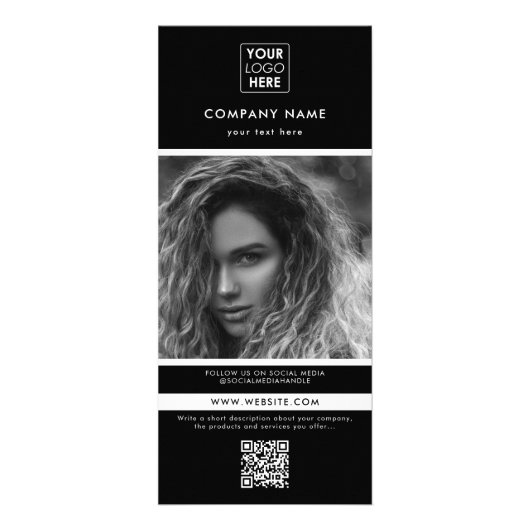 プロフェッショナルブラック・ビジネス・プロモーション写真 ラックカード (正面)