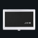 プロフェッショナルブラック&ホワイトクラシックモノグラム 名刺入れ<br><div class="desc">プロフェッショナルの名刺ホルダーお洒落は、白黒のカラーパレットにミニマルデザインを備えている。黒い背景カスタムに表示されるモノグラムシンプルイニシャル。右下のコーナーに配置。パーソナライズされたクラシックフォントにモノグラムイニシャルを備えシンプルて示されモダン、このエグゼクティブビジネスカードホルダーはテンプレート文字を備えた設計カスタムを行う。提供されカスタマイズたフィールドを使用して文字を変更するか、イメージを置き換えるか、または「メッセージ」ボタンを使用してデザイ連絡ザにメッセージを表示す救済ることができます。自分の名刺ホルモノグラムのダー1を作成する。このテンプレートの個人用設定を選択する2.文字の交換3.イメージ1を置き換える(テンプレートイメージはタイル表示され、イメージは自動的にタイル表示される)。4.イメージのサイズ変更と配置の確認プロフェッショナルの名刺を持つ人は、コンサルタント、弁護士、実在不動産の代理人、エグゼクティブコーチなど企業ののビジネスプロフェッショナル、または思慮深いオフィスギフトに最適である。</div>