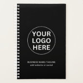 プロフェッショナルブラック&ホワイトビジネスロゴ&文字 プランナー手帳 (正面)