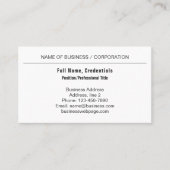 プロフェッショナルブラック、ホワイトビジネスロ企業のゴ 名刺 (正面)