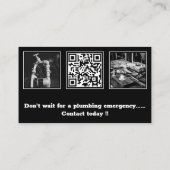 プロフェッショナルブラック&ホワイトプラマーの名刺 ロイヤリティカード (裏面)