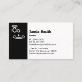 プロフェッショナルブラック&ホワイトプラマーの名刺 ロイヤリティカード (正面)