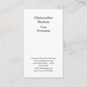 プロフェッショナルブラック&ホワイトプレーン上質シルク 名刺 (正面)