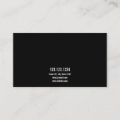 プロフェッショナルブラック&ホワイトホースの写真ウマ科の 名刺 (裏面)