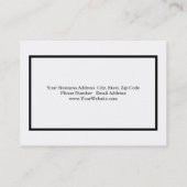 プロフェッショナルブラック&ホワイトミニマリストプレーン 名刺 (裏面)