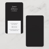 プロフェッショナルブラック&ホワイトモダンスタイリッシュトレンディー 名刺 (正面/裏面)