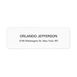 プロフェッショナルブラック&ホワイトモダンプレーンエレガント ラベル