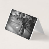 プロフェッショナルブラック&ホワイト折り畳み名刺 名刺 (正面)