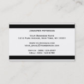 プロフェッショナルブラック(白ストライプ) 名刺 (裏面)