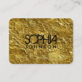 プロフェッショナルブラック&金ゴールドミニマリストソーシャルメディア 名刺 (正面)