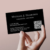 プロフェッショナルブラックQRコード 名刺