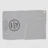 プロフェッショナルブランディングミニマリストグレープロモロゴ ゴルフタオル (横)