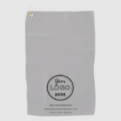 プロフェッショナルブランディングミニマリストグレープロモロゴ ゴルフタオル (正面)