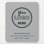 プロフェッショナルブランディングミニマリストグレープロモロゴ マウスパッド (正面)