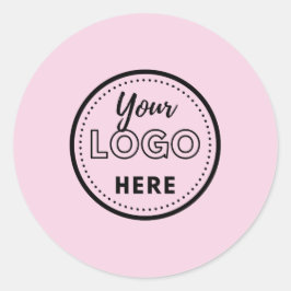 プロフェッショナルブランディングミニマリストピンクプロモロゴ ラウンドシール