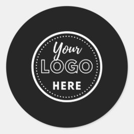 プロフェッショナルブランディングミニマリストブラックプロモロゴ ラウンドシール