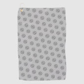 プロフェッショナルブランディングミニマリストプロモロゴグレー ゴルフタオル (正面)