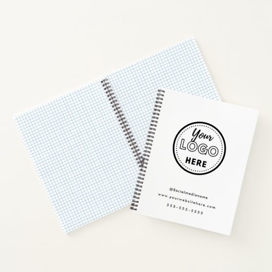 プロフェッショナルブランディングミニマリストホワイトプロモロゴ ノートブック (内部)