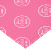 プロフェッショナルブランディングミニマリストロゴホットピンク テーブルクロス (アングル)