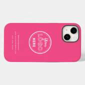 プロフェッショナルブランディングミニマリストロゴホットピンク Case-Mate iPhoneケース (裏面 (横))