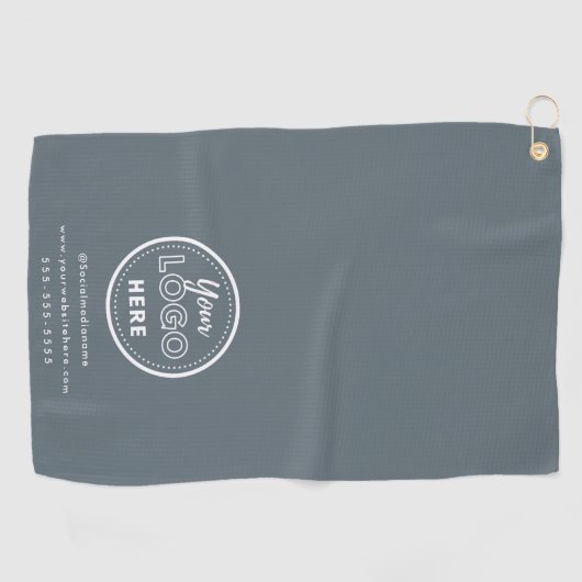 プロフェッショナルブランディングミニマル海軍プロモロゴ ゴルフタオル (横)