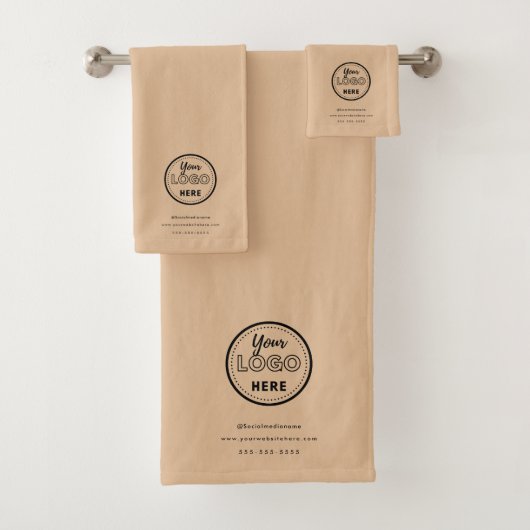 プロフェッショナルブランディングミニマル素朴リストプロモロゴ バスタオルセット (インサイチュ)