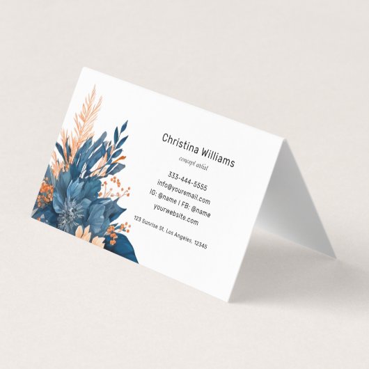 プロフェッショナルブランディングモダンエレガントマーケティング 名刺 (裏面)