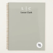 プロフェッショナルブランディングモダンミニマリストグレー プランナー手帳 (正面)